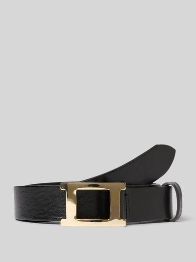 Vanzetti Skórzany pasek z klamrą na pin Czarny 1