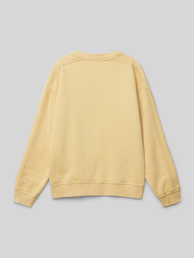 HUGO Sweatshirt met labeldetail Lichtgeel - 3