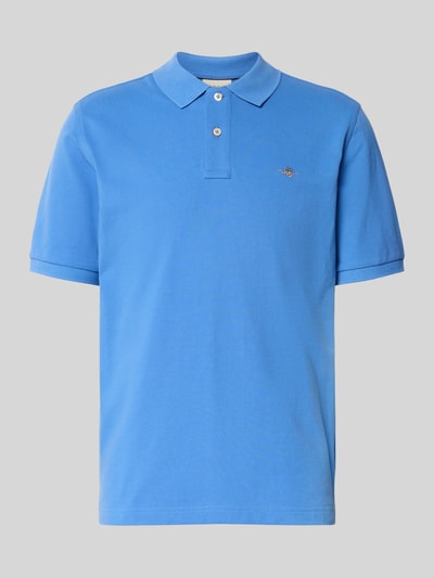 Gant Poloshirt met labelstitching Koningsblauw - 2