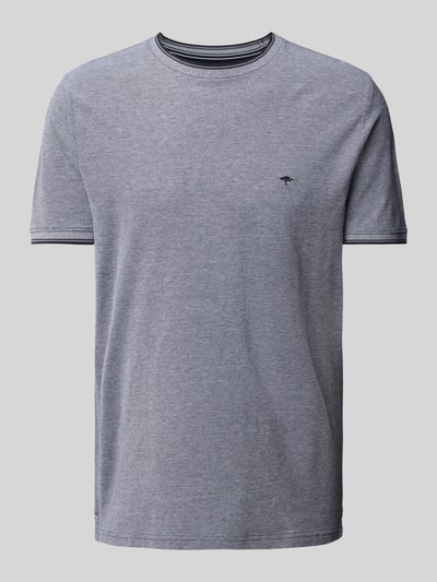 Fynch-Hatton T-shirt met labelstitching Marineblauw - 2