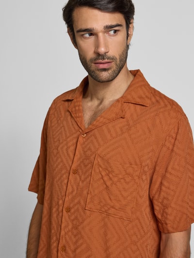 Strellson Regular fit vrijetijdsoverhemd van een mix van viscose en katoen, model 'CISCO' Terracotta - 3