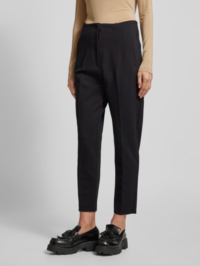 s.Oliver BLACK LABEL Jersey broek met persplooien Zwart - 4