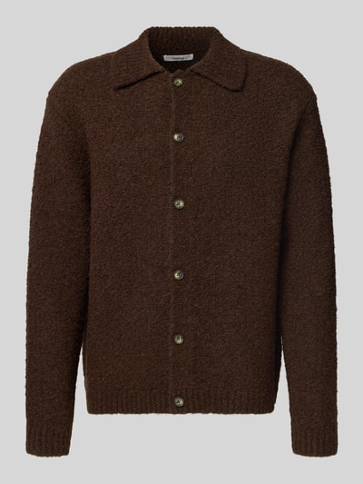 SELECTED HOMME Regular Fit Strickjacke aus Woll-Mix Modell 'LOYD' Dunkelbraun 2