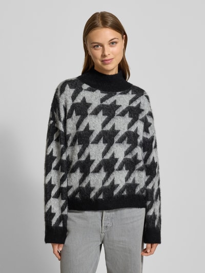 HUGO Relaxed Fit Strickpullover mit Woll-Anteil Modell 'SWAN' Black 4