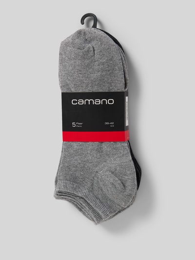 camano Sneakersokken met ribboordjes in een set van 5 paar Donkergrijs - 3
