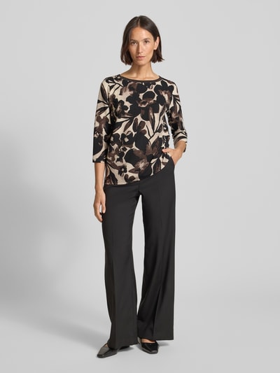 Betty Barclay T-Shirt mit Rundhalsausschnitt und 3/4-Arm Dunkelbraun 1