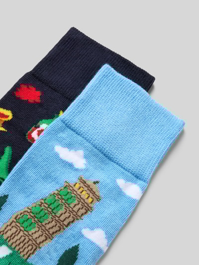 Christian Berg Men Sokken met elastische ribboordjes in een set van 2 paar Donkergroen - 2