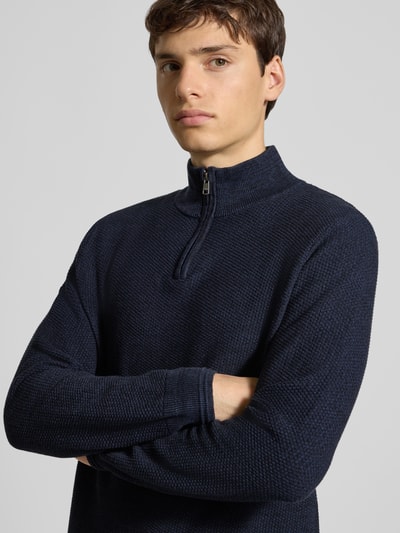 Superdry Bluza z kołnierzem ze stójką Ciemnoniebieski 3