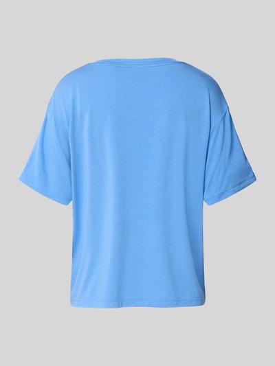 HUGO Regular Fit Pyjama-Oberteil aus Viskose-Mix Blau 3