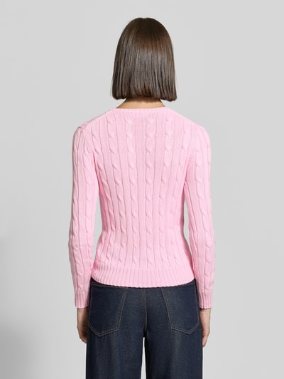 Polo Ralph Lauren Sweter o kroju slim fit z czystej bawełny Mocnoróżowy 5