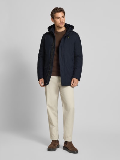 Blauer Usa Donsjack met capuchon, model 'CHESTER' Marineblauw - 1