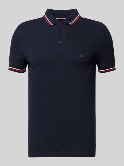 Tommy Hilfiger Slim Fit Poloshirt mit Logo-Stitching Marine 1