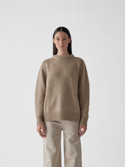 LouLou Studio Pullover aus Woll-Kaschmir-Mix  Beige meliert 4