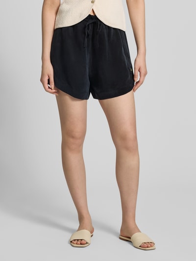 HUGO Loose Fit Shorts mit Label-Applikation Modell 'HERMIONE-1' Black 4