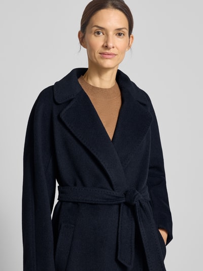 Weekend Max Mara Płaszcz wełniany o kroju regular fit z dodatkiem wełny z alpaki i moheru model ‘TEMPERA’ Granatowy 3