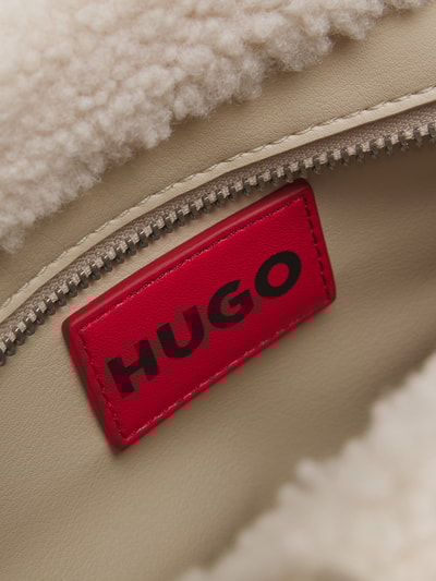 HUGO Torba na ramię z paskiem z logo model ‘BECKY’ Écru 5