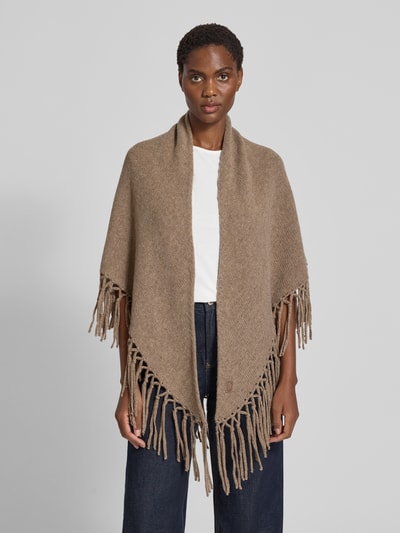 Weekend Max Mara Wollen sjaal van pure scheerwol, model 'TORNADO' Taupe gemêleerd - 4