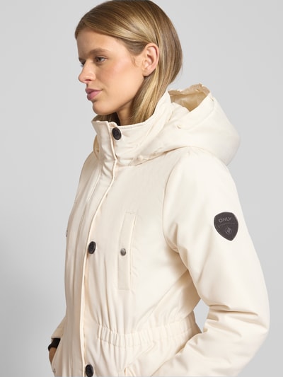 ONLY Shaped Fit Parka mit Label Patch Modell 'IRIS' Offwhite 3