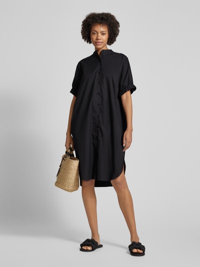 MOS MOSH Knielanges Kleid mit Knopfleiste Modell 'Arieth' Black 1