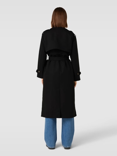 Vero Moda Trenchcoat met strikceintuur, model 'CHLOE' Zwart - 5