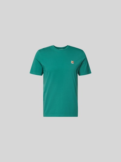 MAISON KITSUNE T-Shirt mit Label-Stitching Gruen 2