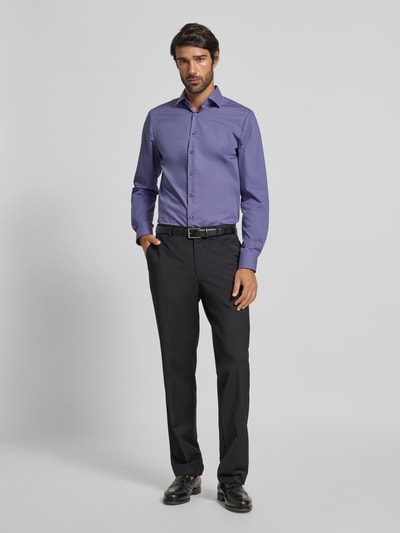 OLYMP Level Five Slim Fit Business-Hemd mit Kentkragen Flieder 1