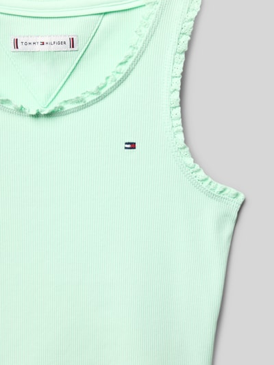 Tommy Hilfiger Teens Tanktop met labelstitching Mintgroen - 2
