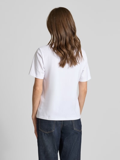 VILA T-Shirt mit Stitching Modell 'NORA' Weiss 5
