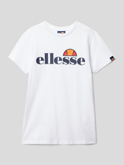 Ellesse T-shirt z nadrukiem z logo Biały 1