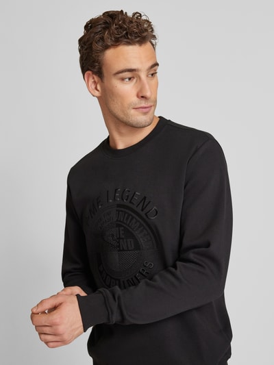 PME Legend Sweatshirt mit Label-Stitching Black 3