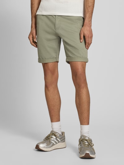 Tommy Jeans Slim Fit Chinoshorts aus Baumwoll-Mix Oliv 4
