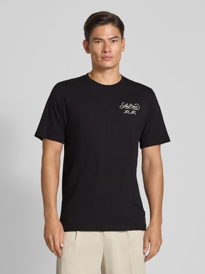 Les Deux T-shirt met ronde hals, model 'Orchard' Zwart - 4