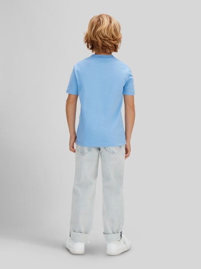 Calvin Klein Jeans Regular Fit T-Shirt aus reiner Baumwolle Modell 'CHEST' Bleu 4