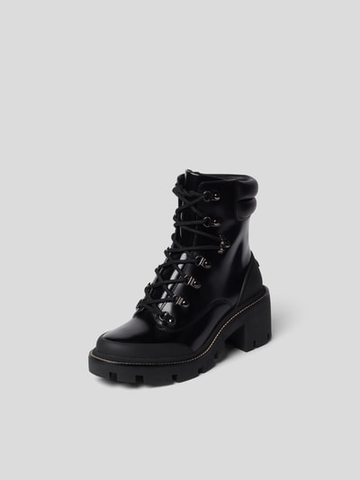 Tory Burch Bikerboots mit Blockabsatz Schwarz 2
