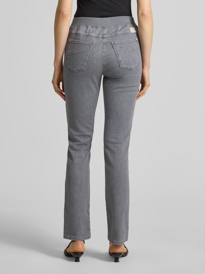Raphaela By Brax Straight Fit Jeans mit elastischem Bund Hellgrau 5