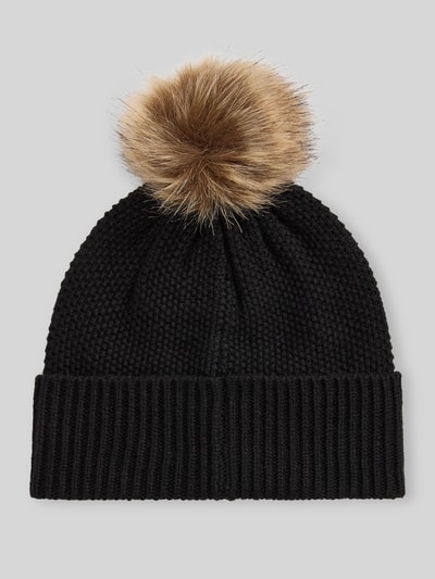Lauren Ralph Lauren Muts met pompon van imitatiebont Zwart - 2