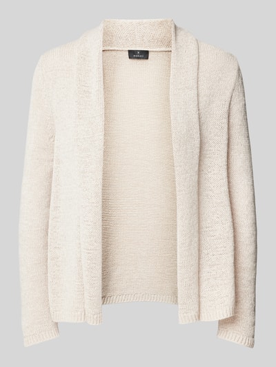 monari Cardigan mit gerippten Abschlüssen Beige 1