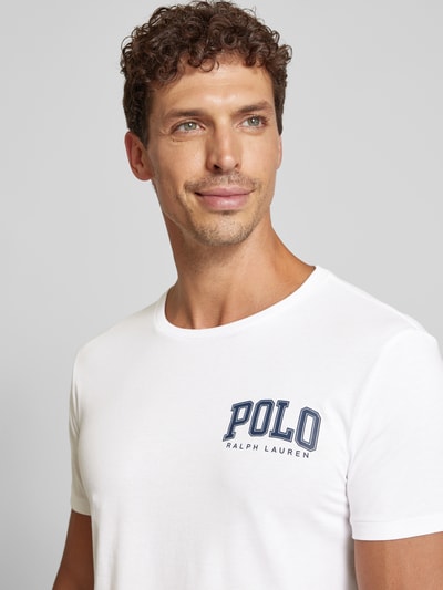 Polo Ralph Lauren T-Shirt mit Label-Print Weiss 3