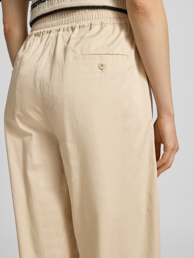 Weekend Max Mara Regular Fit Weite Hose aus reiner Baumwolle Modell 'GOLFO' Sand 3