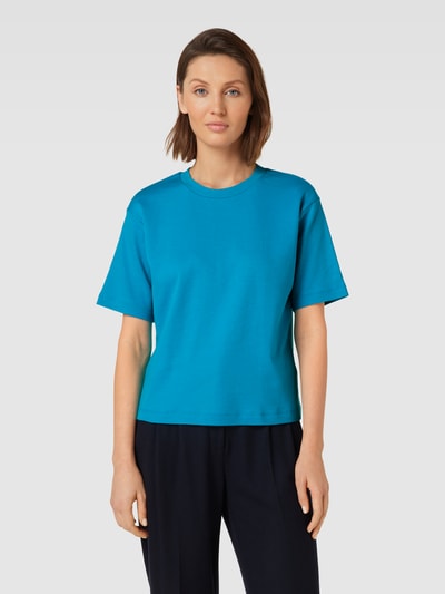 JAKE*S STUDIO WOMAN T-shirt in effen design Aquablauw - 4