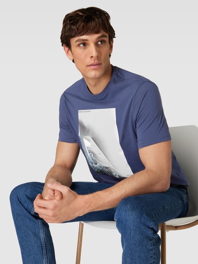 ARMANI EXCHANGE T-shirt z nadrukowanym motywem Ciemnoniebieski 3