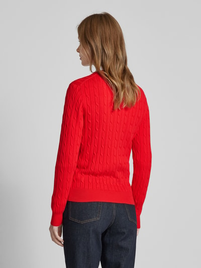 Gant Strickpullover mit gerippten Abschlüssen Rot 5