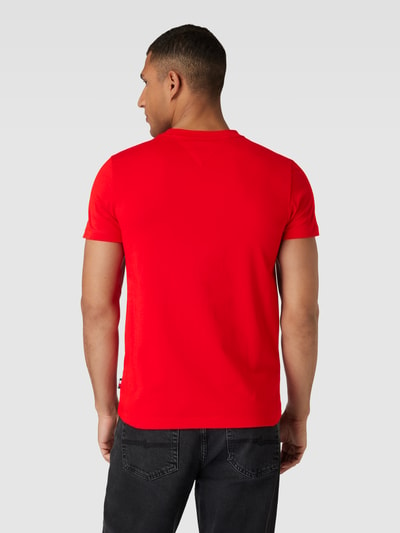 Tommy Hilfiger T-Shirt mit Label-Print Hellrot 5