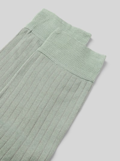 Christian Berg Men Socken mit Label-Print im 2er-Pack Metallic Gruen 2