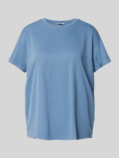 mbyM T-shirt met ronde hals, model 'Amana' Rookblauw - 2
