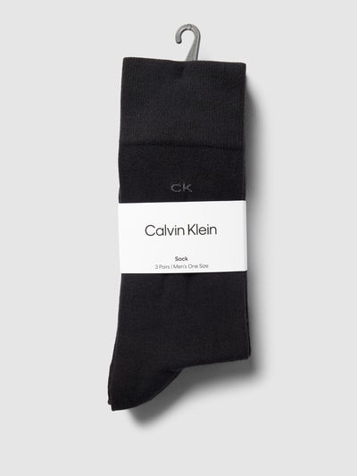 CK Calvin Klein Socken mit Label-Print im 3er-Pack Black 3