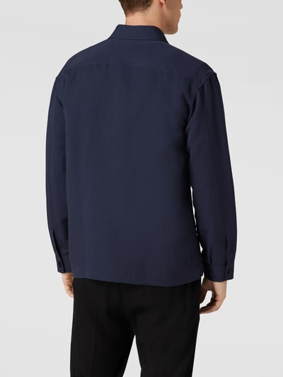 BOSS Relaxed fit overhemdjack met borstzakken, model 'COLE' Marineblauw - 5