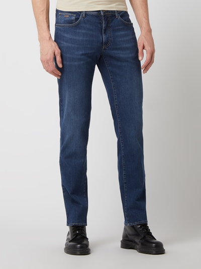 Brax Straight fit jeans met modal, model 'Cadiz' Donkerblauw - 4