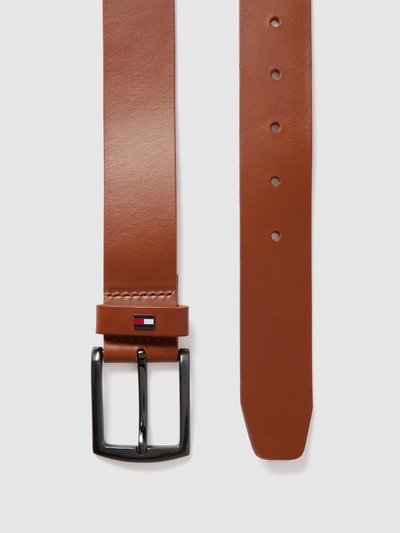 Tommy Hilfiger Big & Tall Riem met labelapplicatie Cognac - 3