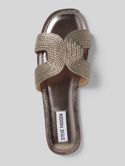 Steve Madden Slippers met brede schachtbrug, model 'ZARNIA' Goud gemêleerd - 3